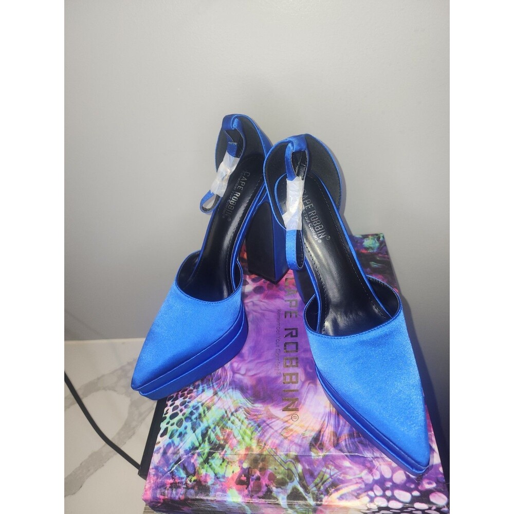 Cape Robbin Snow White Blue Platform Heels Women's Size 7.5 - NIB